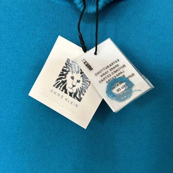 Anne Klein Blue Ocean Short Sleeze Turtleneck Shirt - Picture 7 of 7